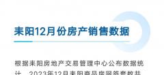耒阳2023年12月份房产销售数据详情
